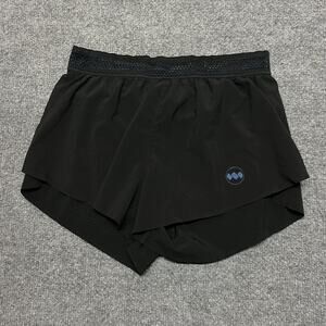 Janji Shorts Womens XS Black Running Lined Drawstring 2 Inseam Athletic